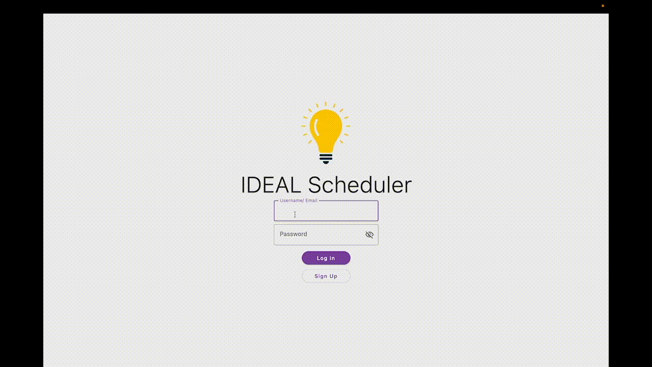 IDEAL course scheduler demo